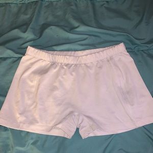 White Tru-Wick Spandex shorts by BCG